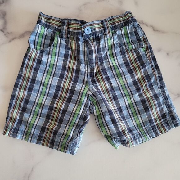 Plaid and khaki shorts easy pull on 18 mo bundle - Picture 2 of 7